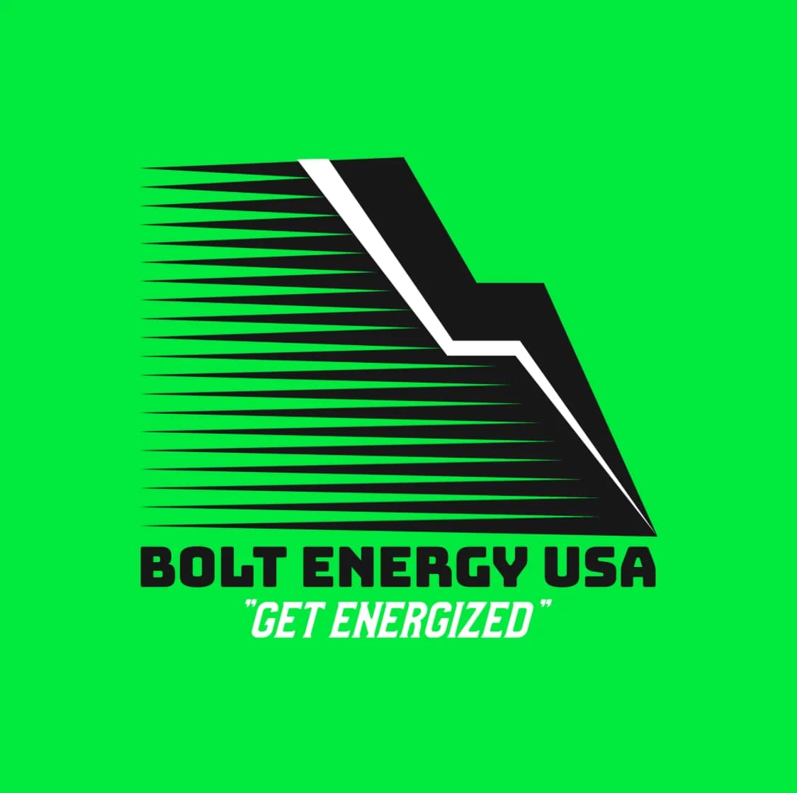 The Bolt Energy USA logo, a black lightning bolt on bright green with the words Get Energized underneath.